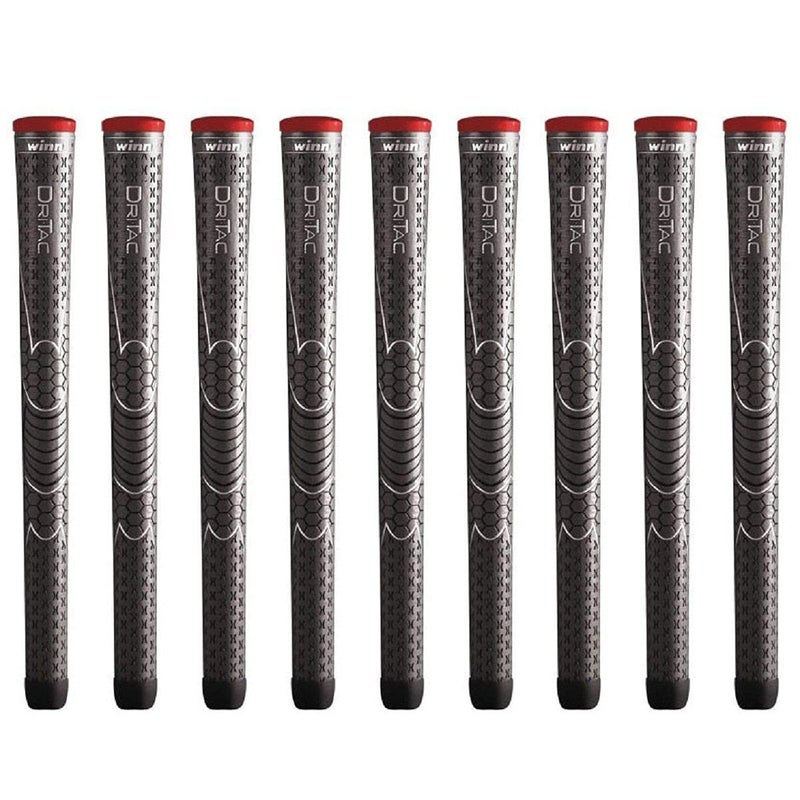 Winn Dri-Tac Standard Dark Gray - 9 Piece Golf Grip Bundle - Image 1